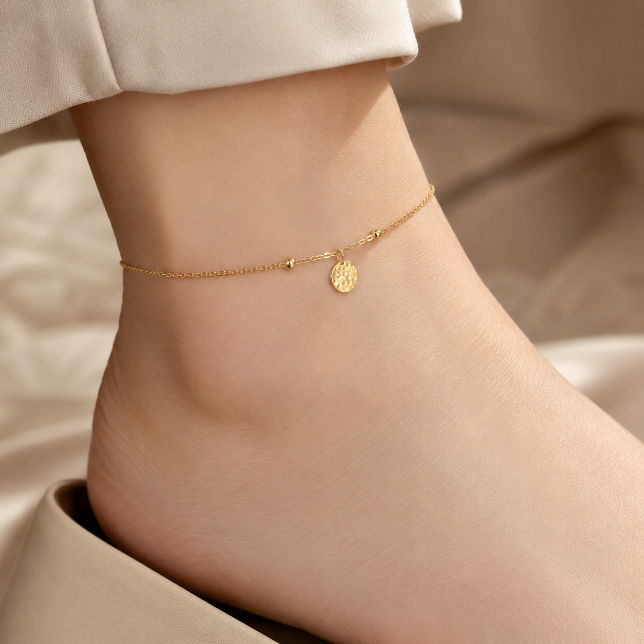 Textured Disc Anklet
