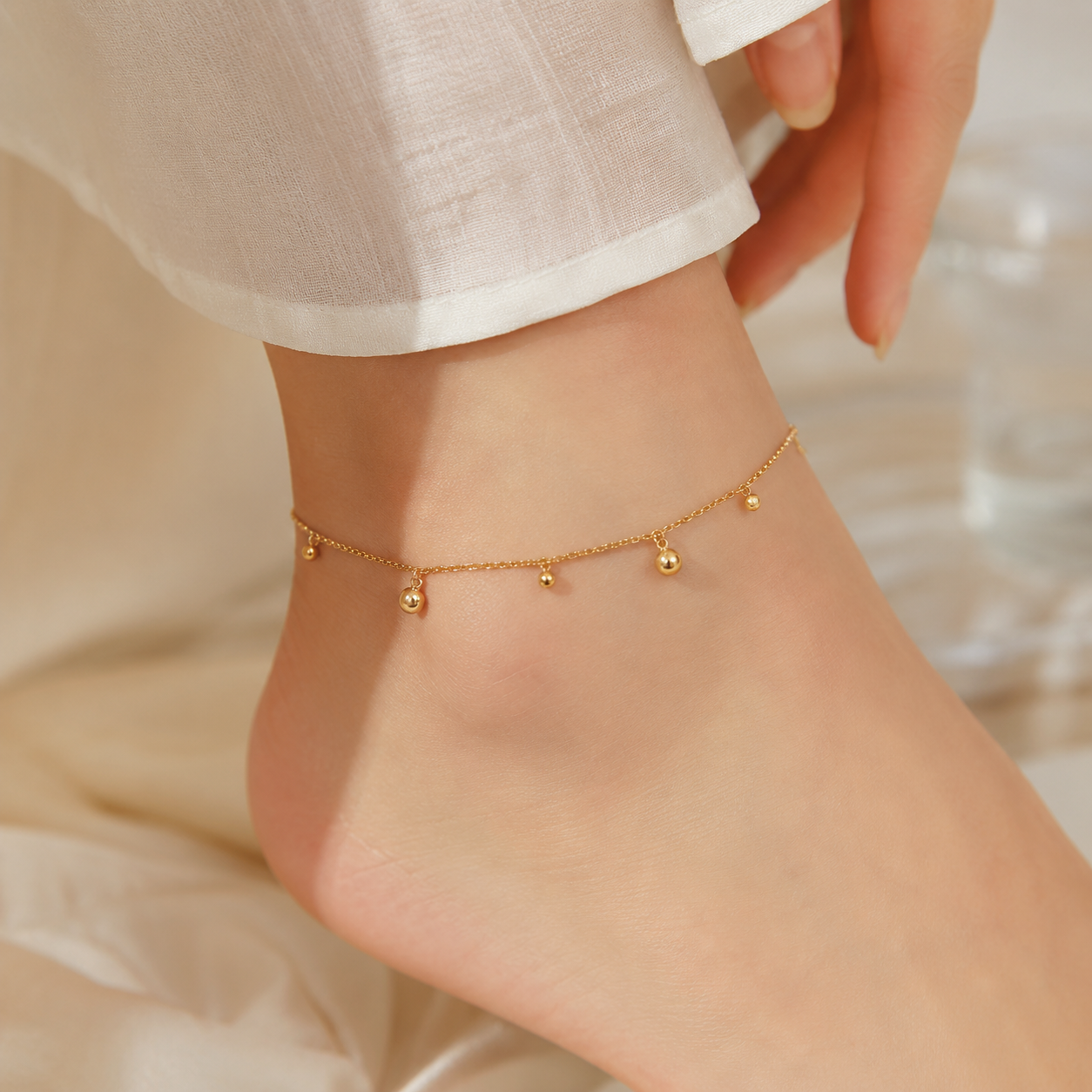 Dainty Bead Anklet