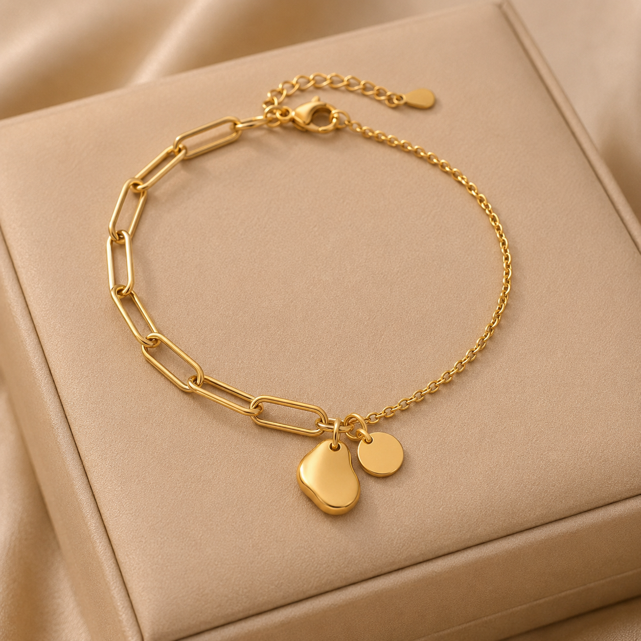 Mixed Link Charm Bracelet