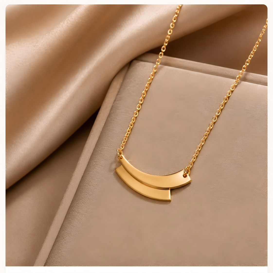 Layered Arc Shadow Necklace